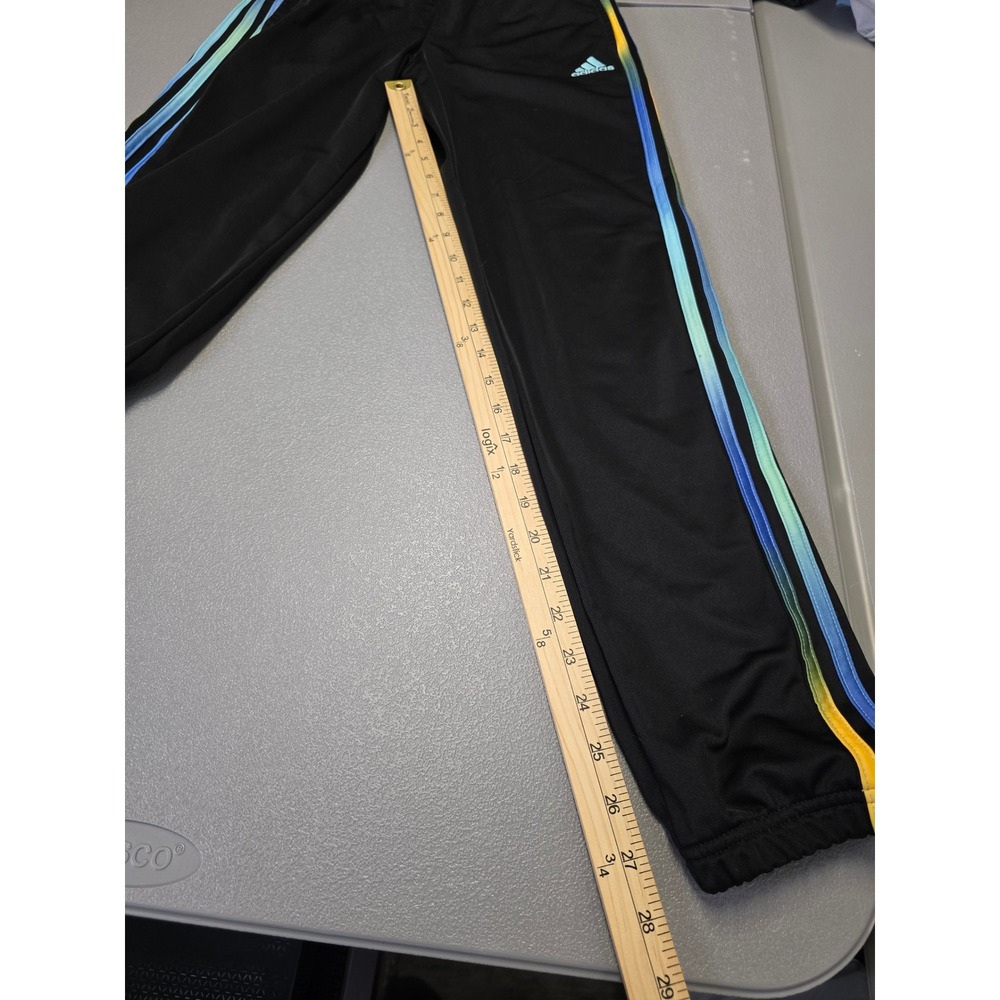 Adidas Tracksuit Set Black Multi Color Stripes Jacket Pants Men's Medium - Picture 9 of 16